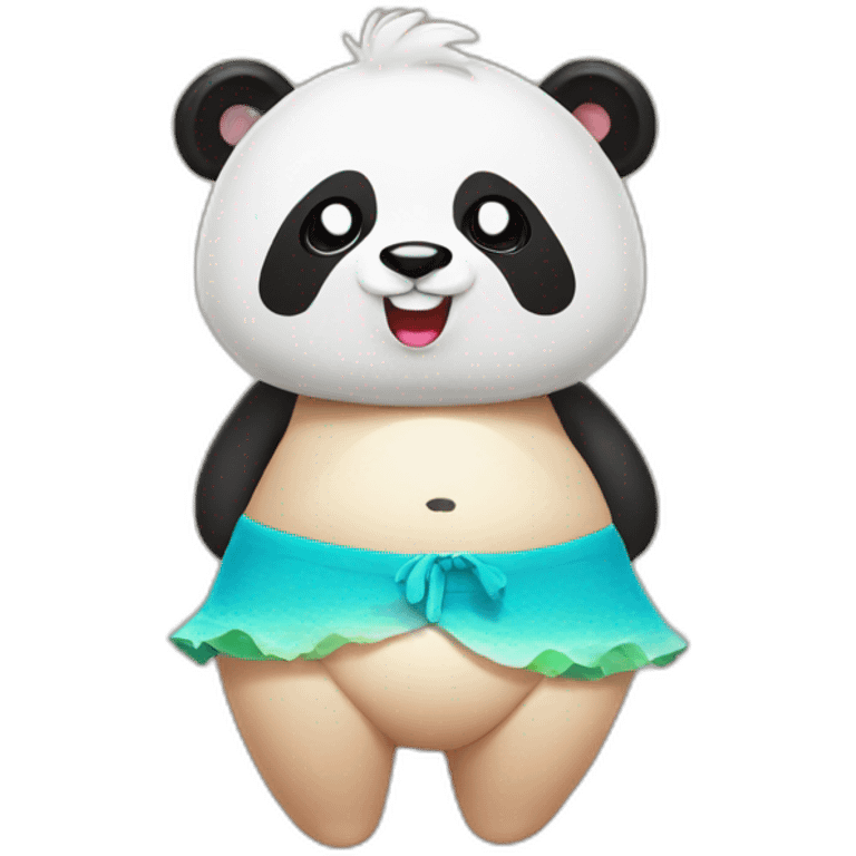 panda in a bikini emoji