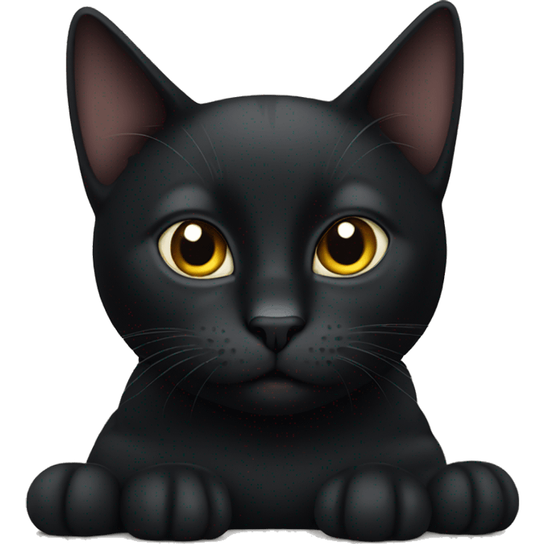 black cat sitting emoji