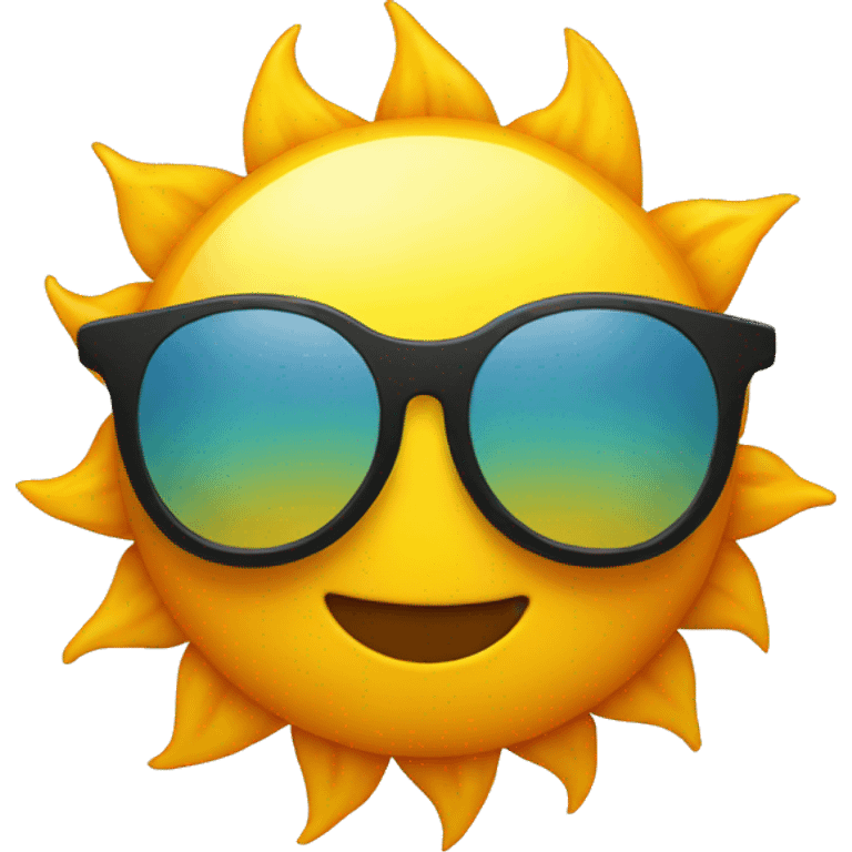 sun with sunglasses  emoji