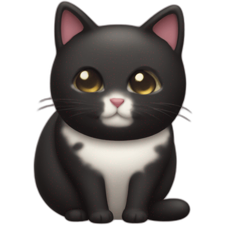 black cake mochi cat emoji