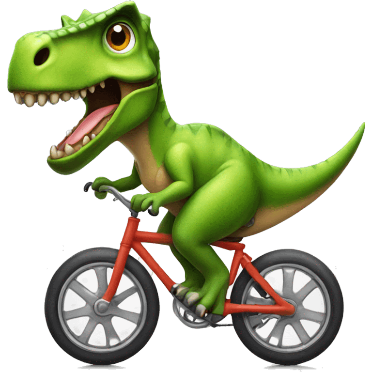 Dinosaur on a bike emoji