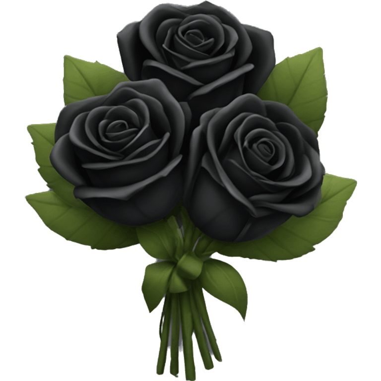 Bouquet of black roses emoji