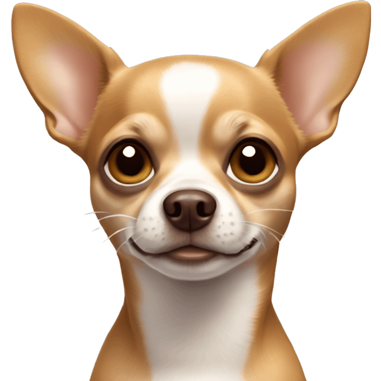 Chihuahua all brown face with only white on noses emoji