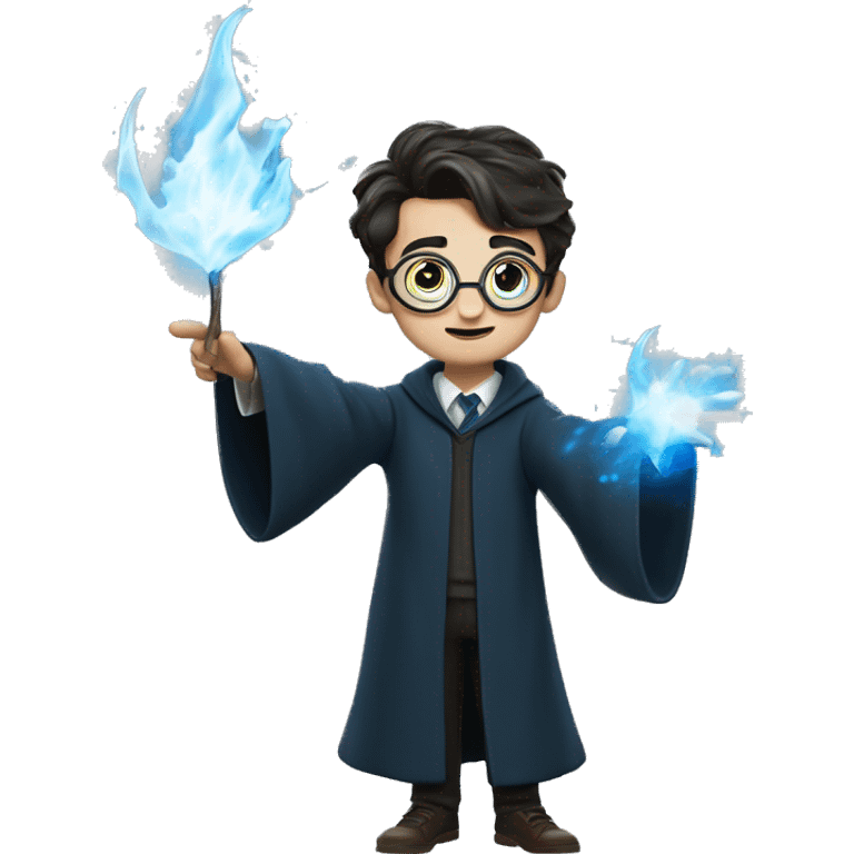 Harry Potter casting a patronus spell emoji