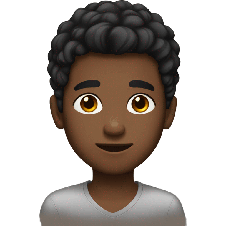 boy, brown skin, black hair emoji