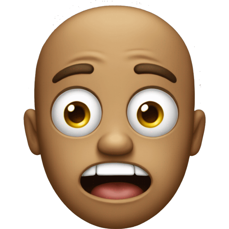 Extremely wide-eyed, flabbergasted emoji with their jaw dropped in cartoon-like exaggeration  emoji