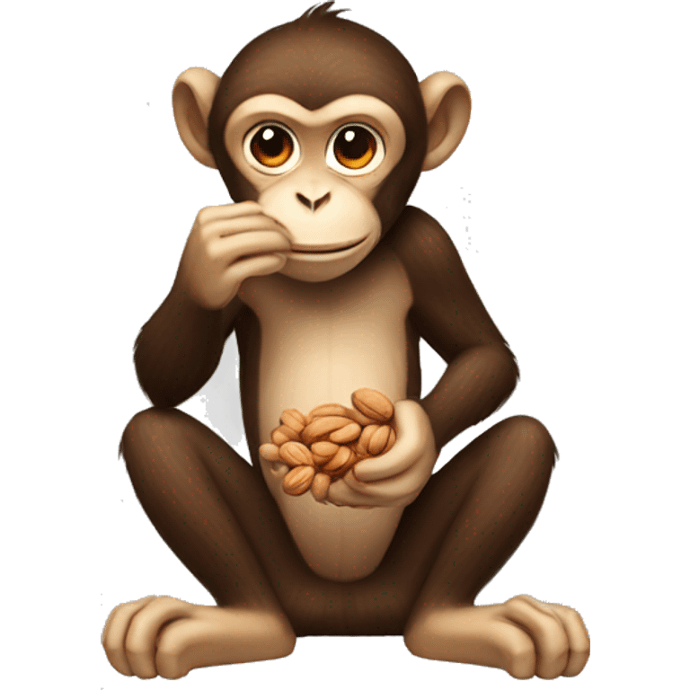 Monkey eating some nuts emoji