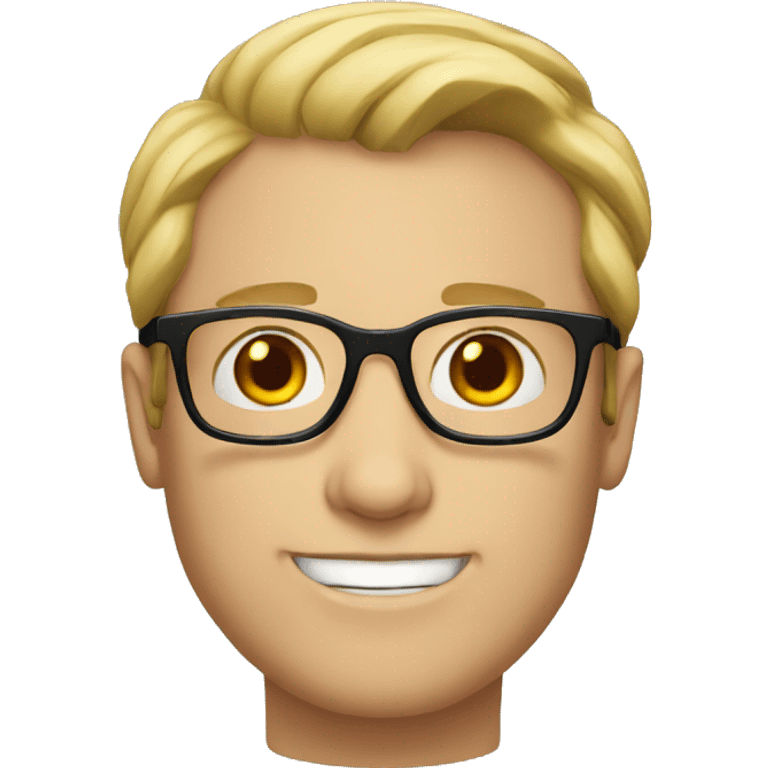 white guy in 30s with glasses emoji