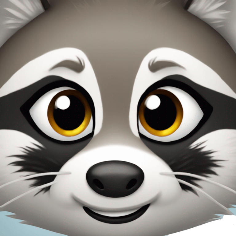 Cheeky racoon face  emoji