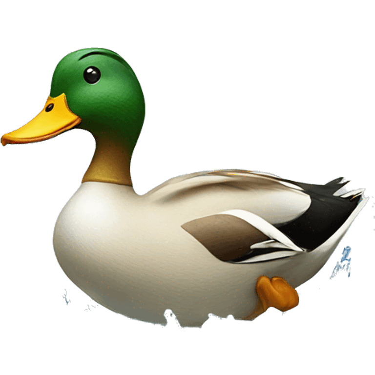 a duck in water emoji