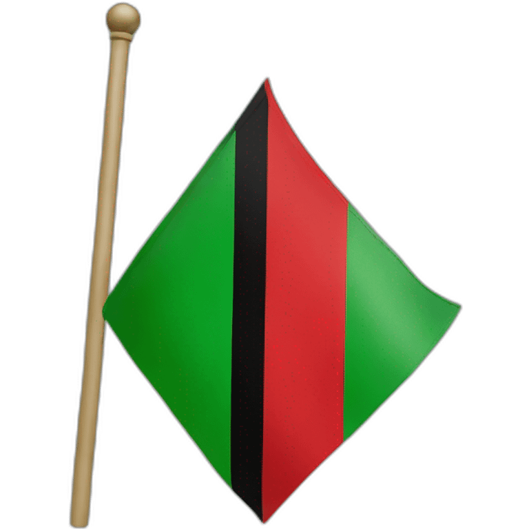 Martinique flag  red green and black emoji