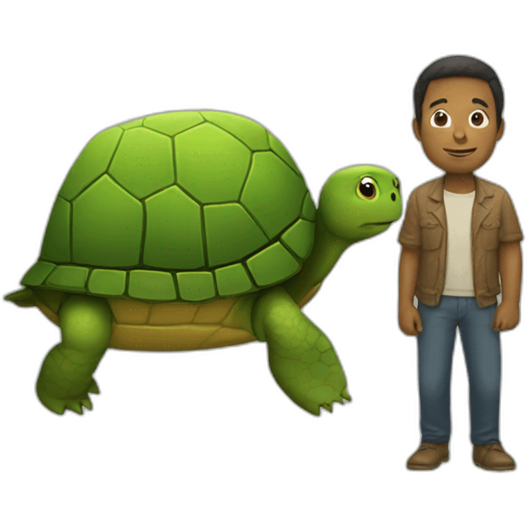 Turtle and man emoji