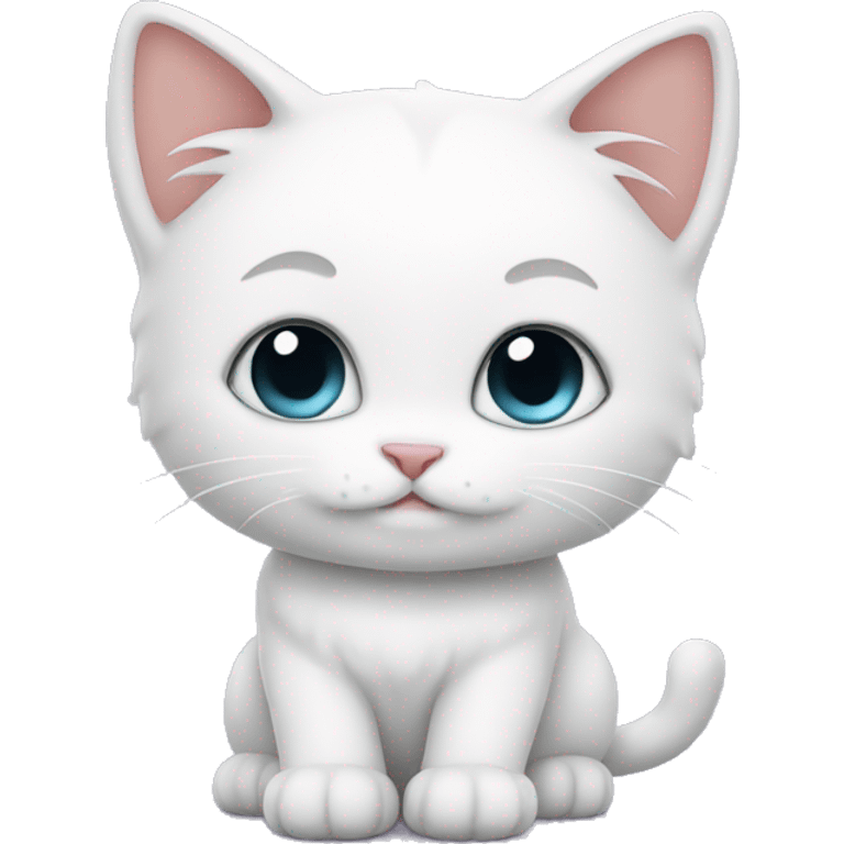 Cute white kitty  emoji