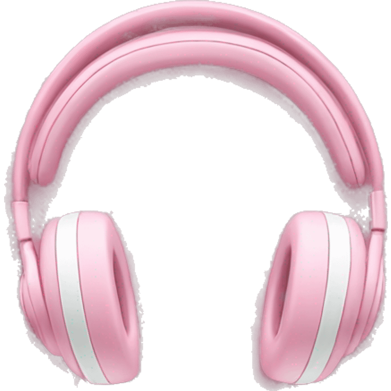 Headphones in pastel pink floating  emoji