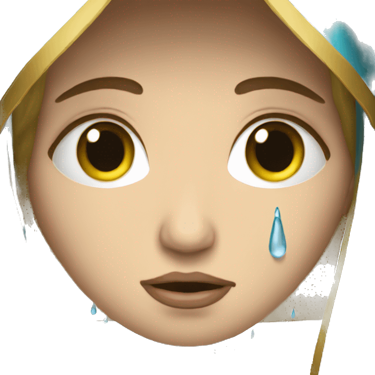 crying virgin mary with tears emoji