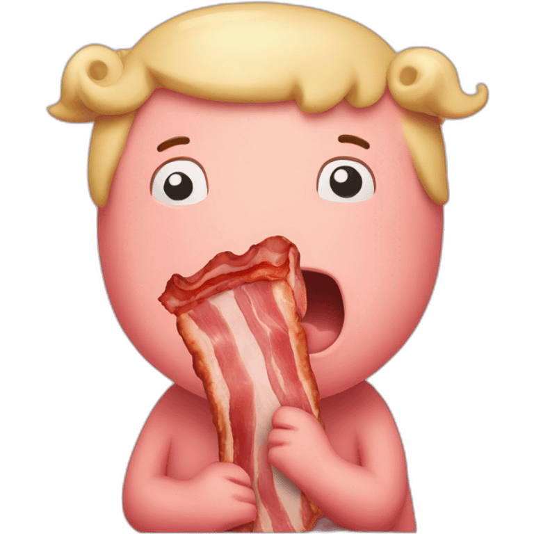 Peppapig eat bacon emoji