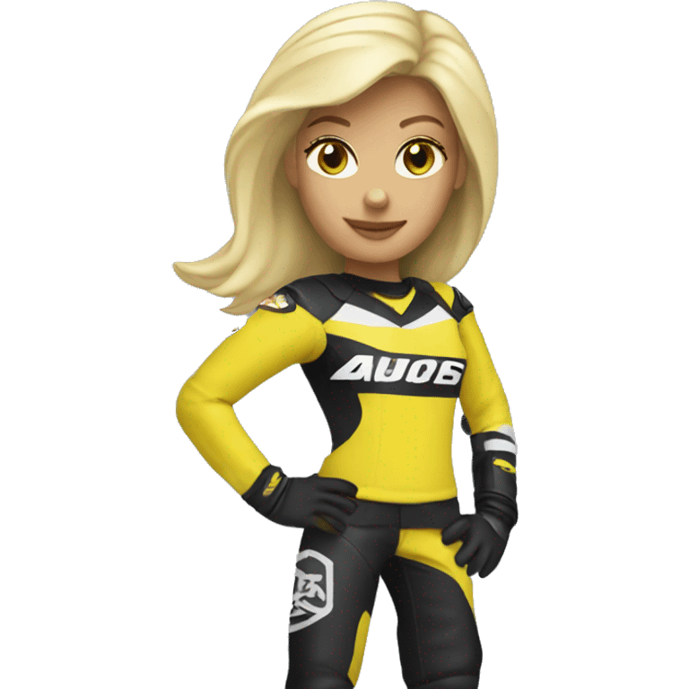 Blonde motocross women emoji