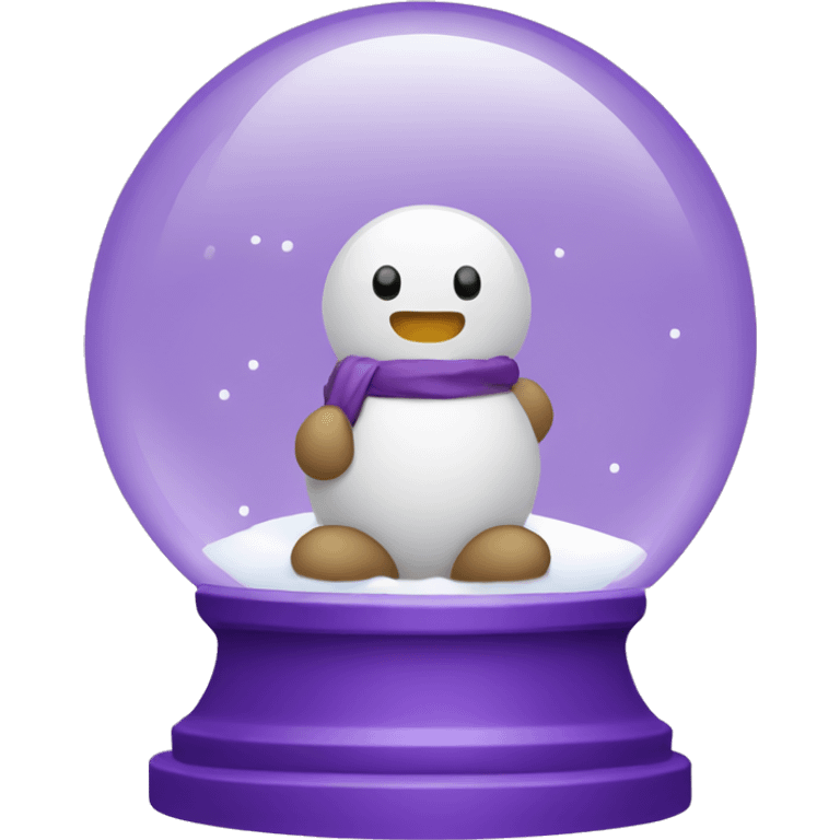 Snow globe with purple base emoji