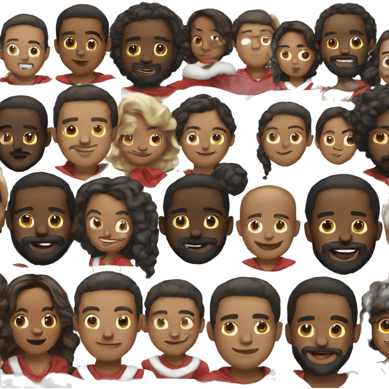 Black santa emoji