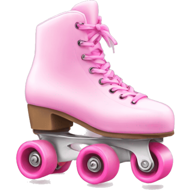 Pink and white roller skates  emoji