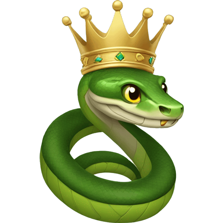 Snake with a crown emoji