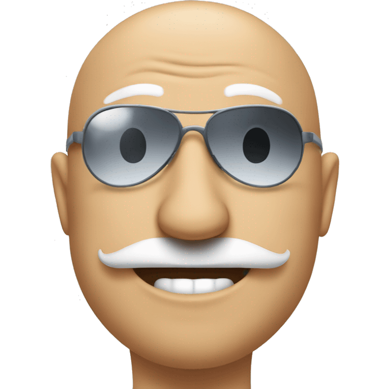 bald guy with aviator sun glasses and mustache giving a thumbs up emoji