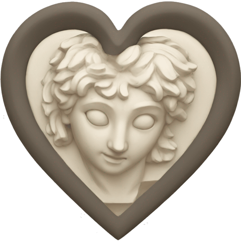 Ancient Greek Heart Sculpture, Off-white emoji