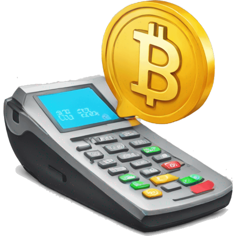 phone paying with cryptocurrency emoji