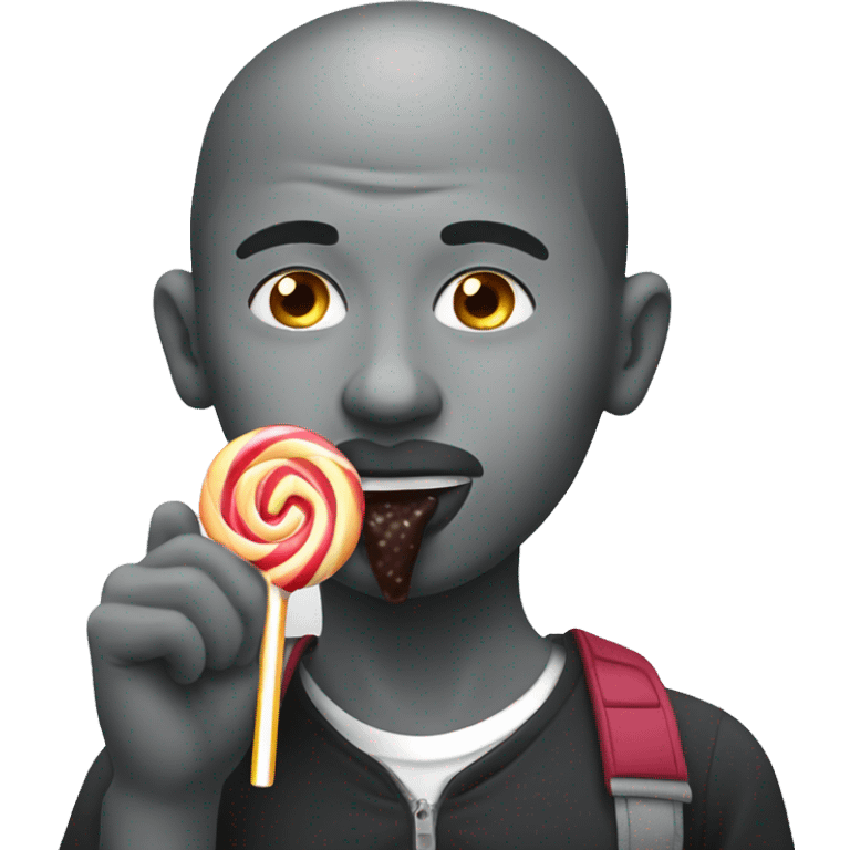 Man sucking lollipop  emoji