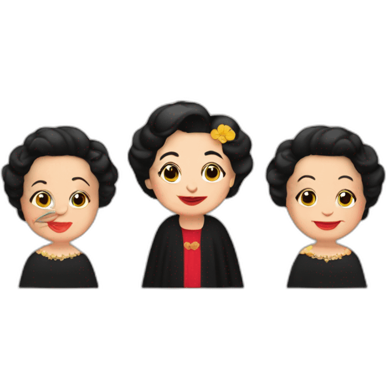 montserrat caballe con dos loros emoji