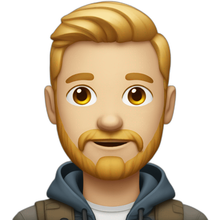 a trendy scandinavian male ux designer emoji