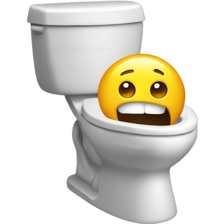 toilet with head popping out of the toilet  emoji