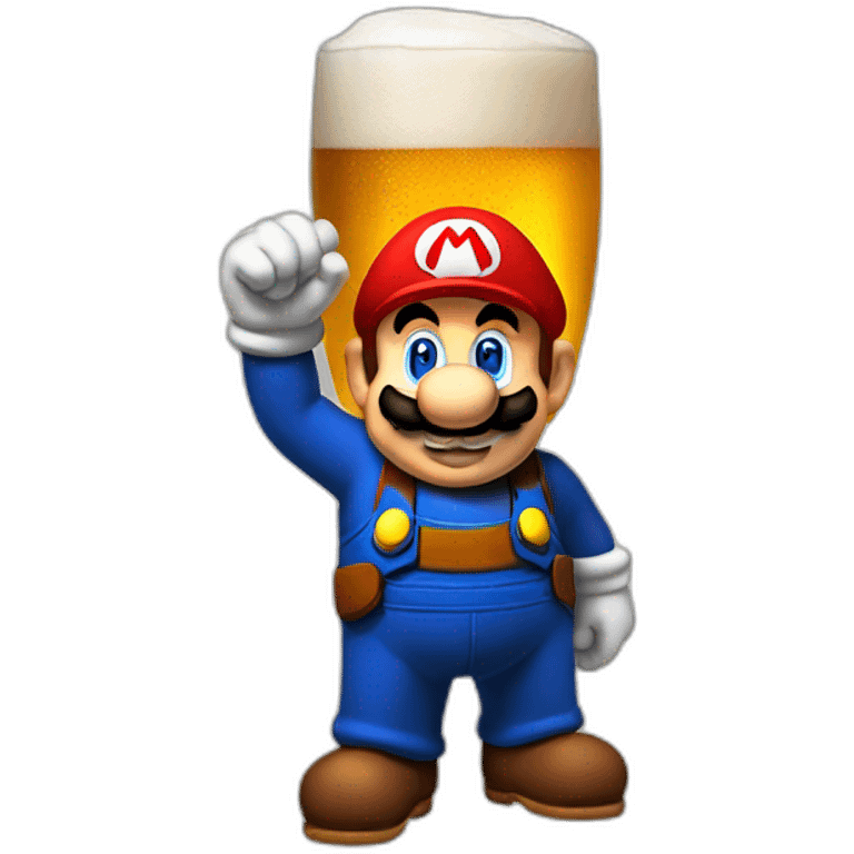 mario drink beer emoji