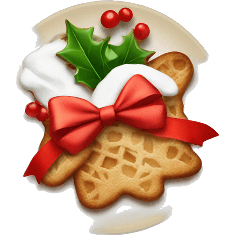 Christmas brunches with red bow emoji