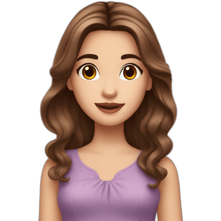 violetta girl brown hair emoji