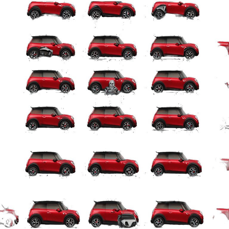 Red mini cooper John Cooper works edition with black rims emoji