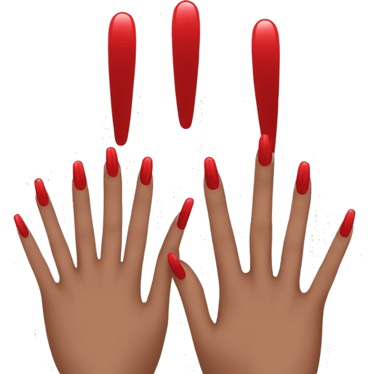 red long manicure  emoji