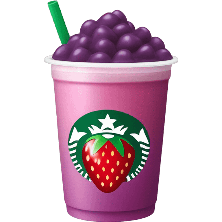 Starbucks strawberry açaí drink  emoji