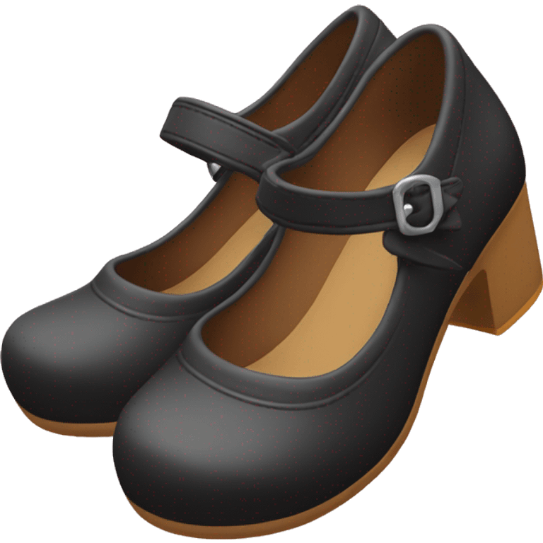 Black Mary Jane’s schoolgirl shoes emoji