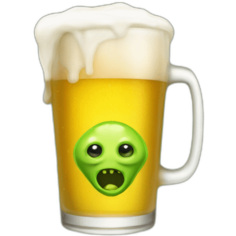 Alien-drink-beer emoji