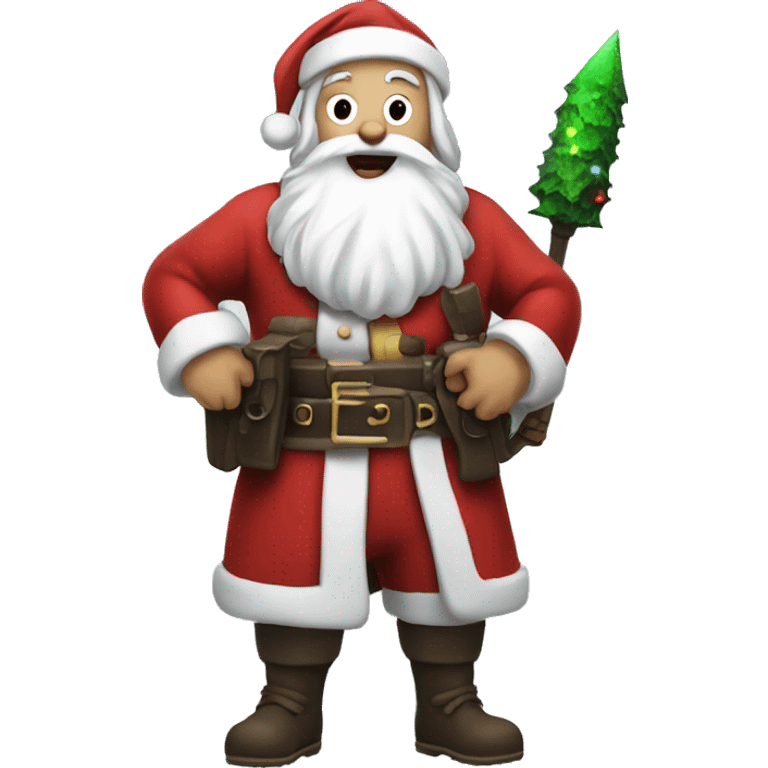 santa with a rpg emoji