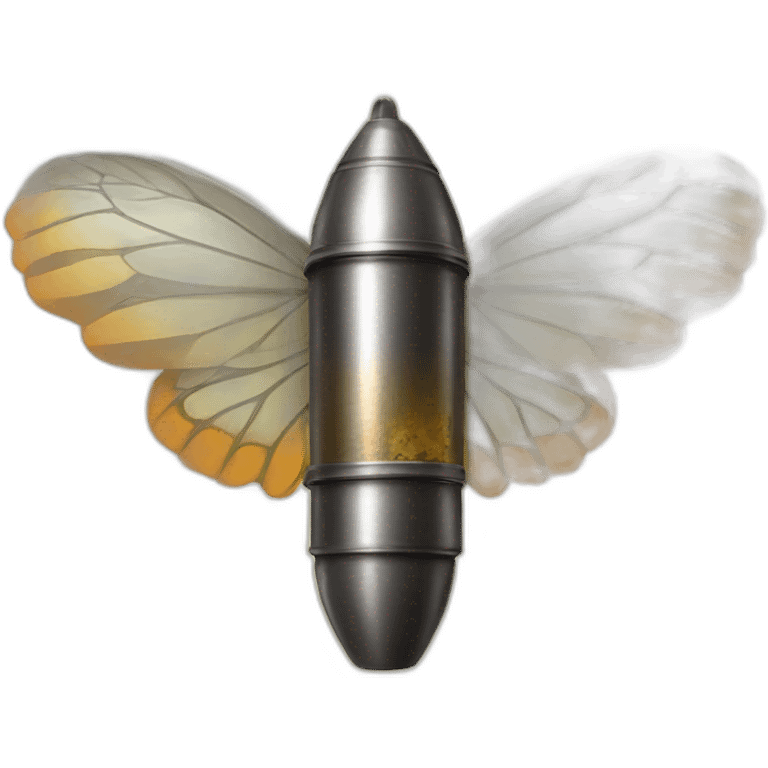 Bullet with butterfly wings emoji