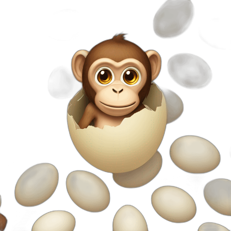 monkey hatching from egg emoji