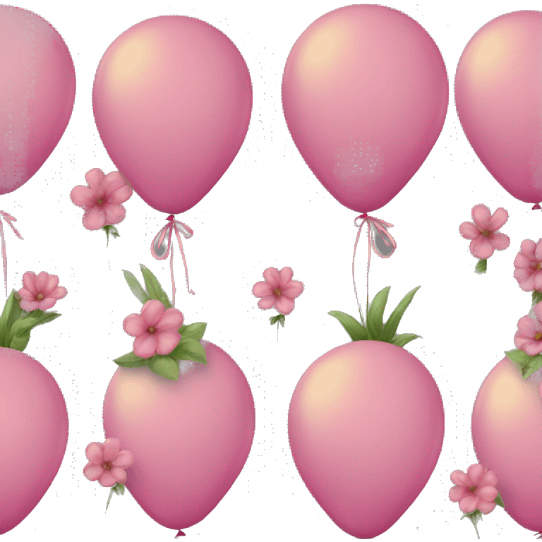 ￼balloons tied to flowers  emoji