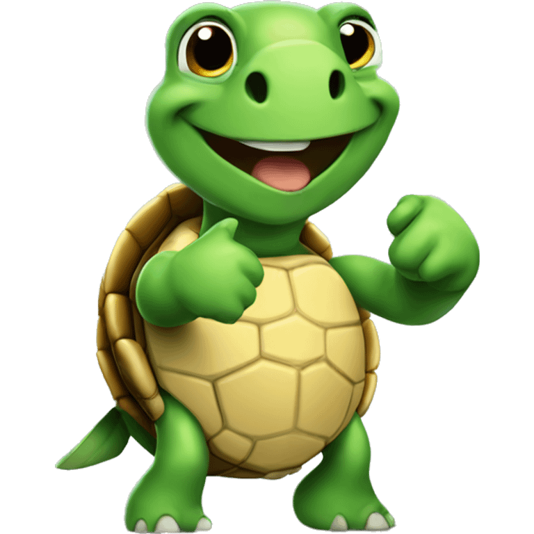 Turtle with thumbs up emoji