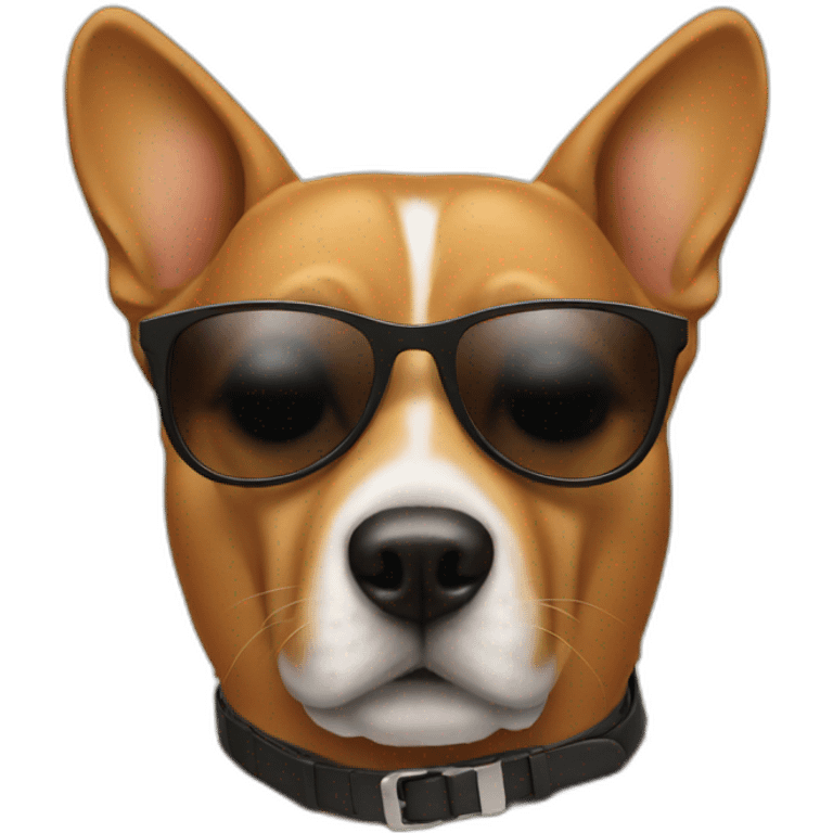 Dog in sunglasses emoji