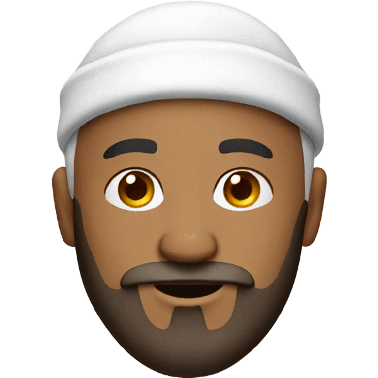 Bald man with beard and Santa Hat emoji