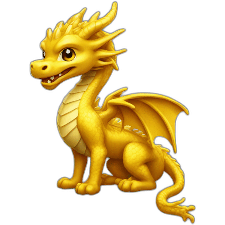 Golden dragon emoji