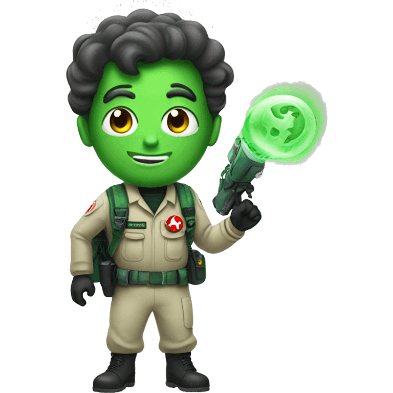 Green ghostbuster emoji