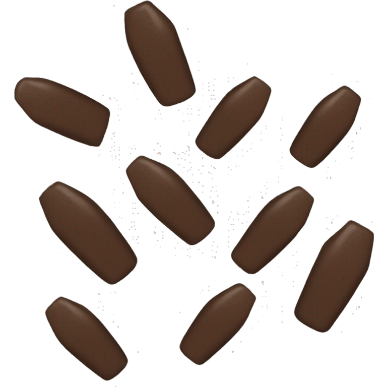 Brown coffin nails emoji